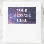 Met sterrenhemel op de achtergrond - Maak het zelf Rechthoekige Sticker (Tas)