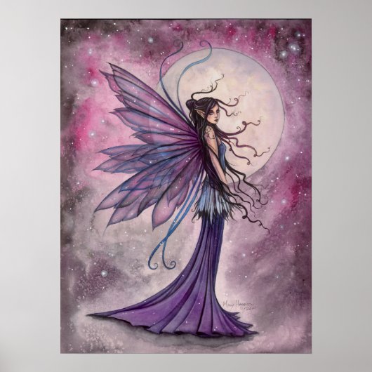 Met sterrenlicht Amethist Schone Kunst Posterprint Poster (Voorkant)