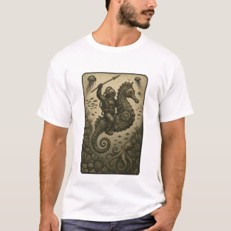 met stoom Punk Zeeen paardenduiker T-shirt