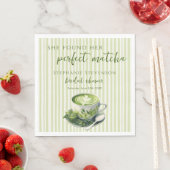 Met strepen vond ze haar perfecte matcha-Vrijgezel Servet (Insitu)