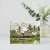 Met stro bedekte Daken, Zancudo, Costa Rica Briefkaart (Staand voorkant)