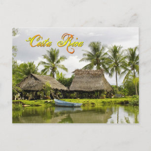 Met stro bedekte Daken, Zancudo, Costa Rica Briefkaart