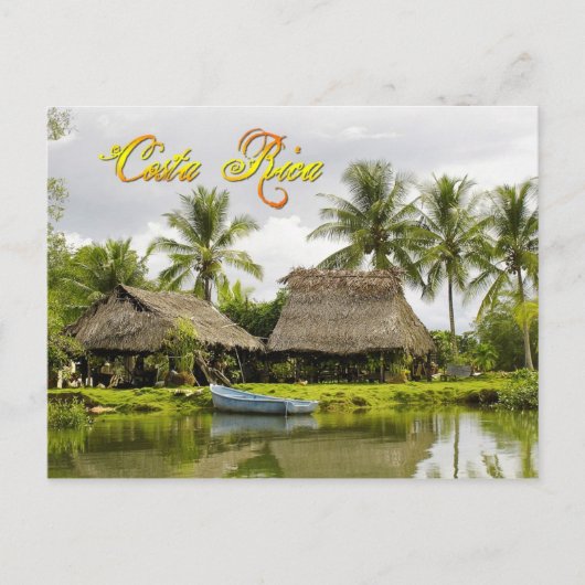 Met stro bedekte Daken, Zancudo, Costa Rica Briefkaart (Voorkant)