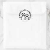 met succes ronde sticker (Tas)