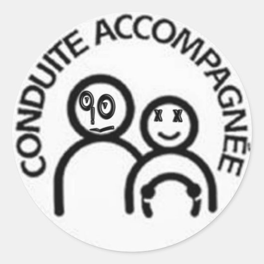 met succes ronde sticker (Voorkant)