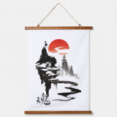 Met Sumi-e Soul Ink Art Hangend Wandkleed (Voorkant)