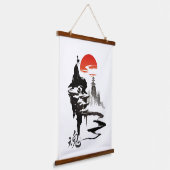 Met Sumi-e Soul Ink Art Hangend Wandkleed (Gebogen)