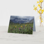 Met sympathie begroet de bergbloemen  kaart (Gele Bloem)