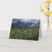 Met sympathie begroet Mountain Wildflower Note Kaart (Gele Bloem)