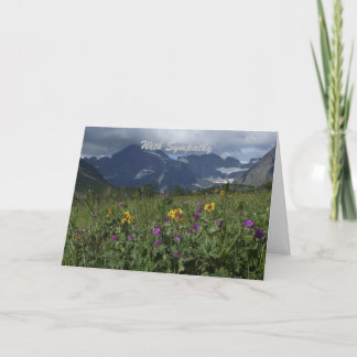Met sympathie begroet Mountain Wildflower Note Kaart