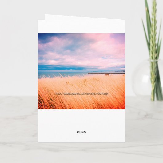 Met sympathie, Christelijke kaart met geschriften (Achterkant)