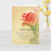 Met sympathie, Christelijke kaart met geschriften (Gele Bloem)