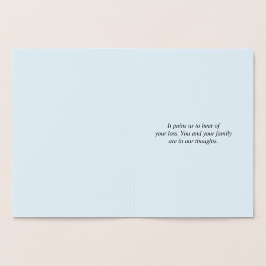 "Met sympathie…" condoleert Kaart (Binnen)