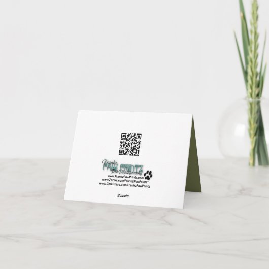 Met sympathie - Doberman met uitzicht op een meer Kaart (Achterkant)