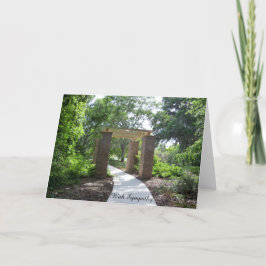 Met sympathie foto van een eenzame pergola op een kaart