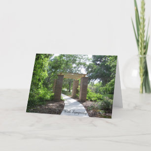Met sympathie foto van een eenzame pergola op een  kaart