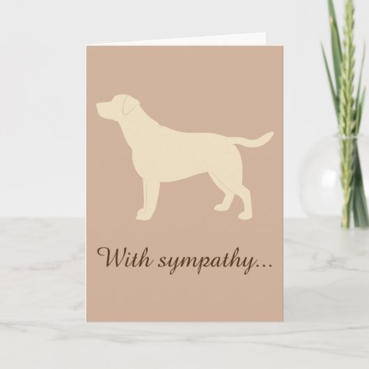 Met sympathie gele labrador retriever hond kaart (Voorkant)