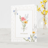 Met sympathie  geperste bloemen kaart (Gele Bloem)