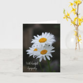 Met sympathie Gevouwen Wenskaart Kaart (Gele Bloem)