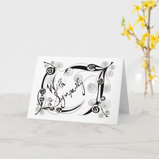 Met sympathie kaart (Gele Bloem)