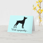 Met sympathie Miniatuur Pinscher Kaart (Gele Bloem)