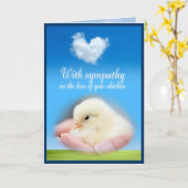 Met sympathie op het verlies van uw kip kaart (Gele Bloem)