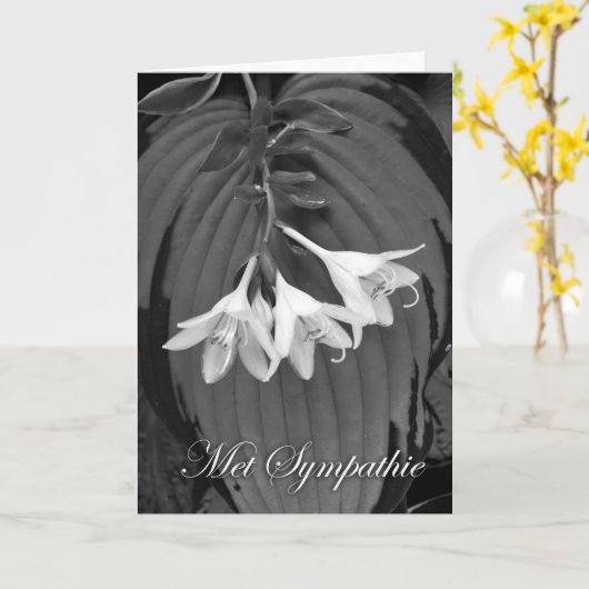 Met sympathie, sympathiekaart in het Nederlands, H Kaart (Gele Bloem)