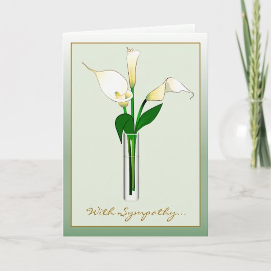 Met Sympathie van ons: Calla Lelies Kaart (Voorkant)