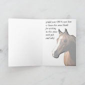 Met Sympathie (verlies van een paard) Kaart (Binnen)