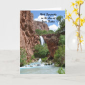 Met sympathie verlies van eerwaarde waterfall Red  Kaart (Gele Bloem)