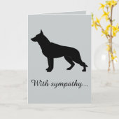 Met sympathie: verlies van uw Duitse herdershond Kaart (Gele Bloem)