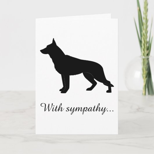 Met sympathie: verlies van uw Duitse herdershond Kaart (Voorkant)