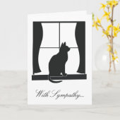 Met sympathie voor het verlies van je kat kaart (Gele Bloem)