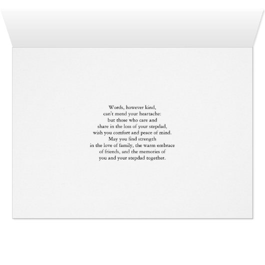 Met sympathie voor het verlies van je vader (Binenzijde Horizontaal (Onderkant))