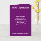 Met sympathie voor iemand met speciale wenskaarten kaart (Gele Bloem)