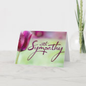 Met sympathie voor uw verlies met Tulip Kaart (Voorkant)