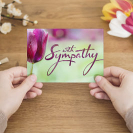 Met sympathie voor uw verlies met Tulip Kaart
