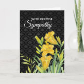 Met sympathie voor Waterverf gele daggelaechten Kaart (Voorkant)