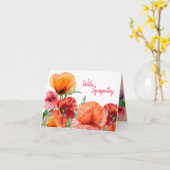 Met sympathie, Waterverf papaverbloemen 2 Kaart (Gele Bloem)
