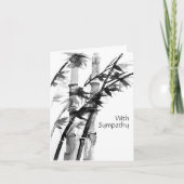 Met sympathie, Waterverf van Bamboe schilderen Kaart (Voorkant)