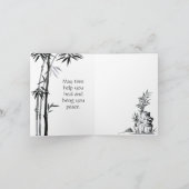 Met sympathie, Waterverf van Bamboe schilderen Kaart (Binnen)