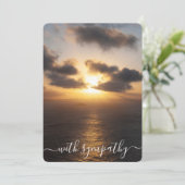 Met sympathie zonsondergang over de oceaancondolea (Staand voorkant)