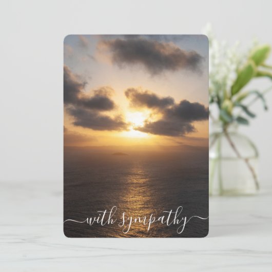 Met sympathie zonsondergang over de oceaancondolea (Staand voorkant)