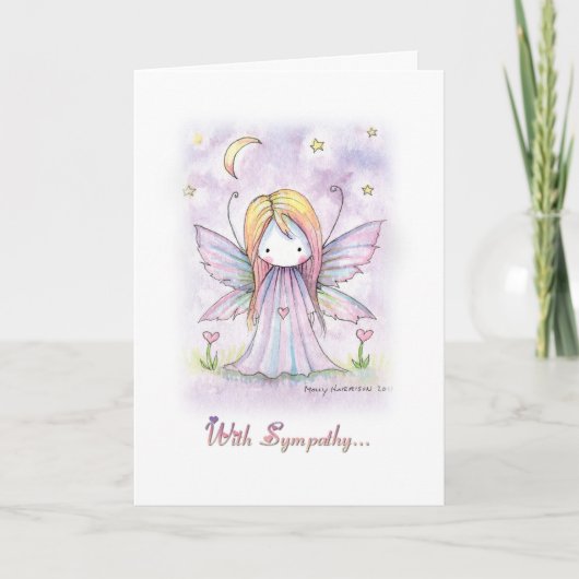 Met Sympathy Card Little Heart Fairy Kaart (Voorkant)