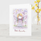 Met Sympathy Card Little Heart Fairy Kaart (Gele Bloem)