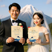 Met tekst aan de achterkant Japanse Harmonie met F Kaart