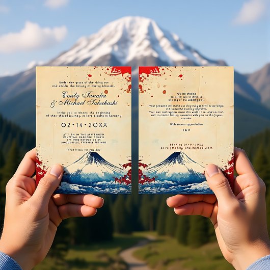 Met tekst aan de achterkant Japanse Harmonie met F Kaart