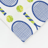 Met tekst 🎾 blauw, groen, wit tennis 🎾 patroon fleece deken (Hoek)