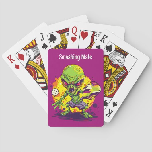 Met tekst Buitenaardse Chaos Pokerkaarten (Achterkant)