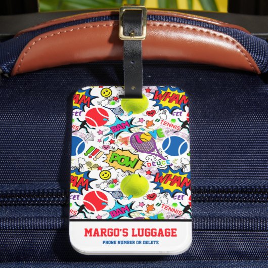 Met tekst 😍 🤩 Eclectisch 🎾 Bagagelabel (Voorkant Insitu 2)